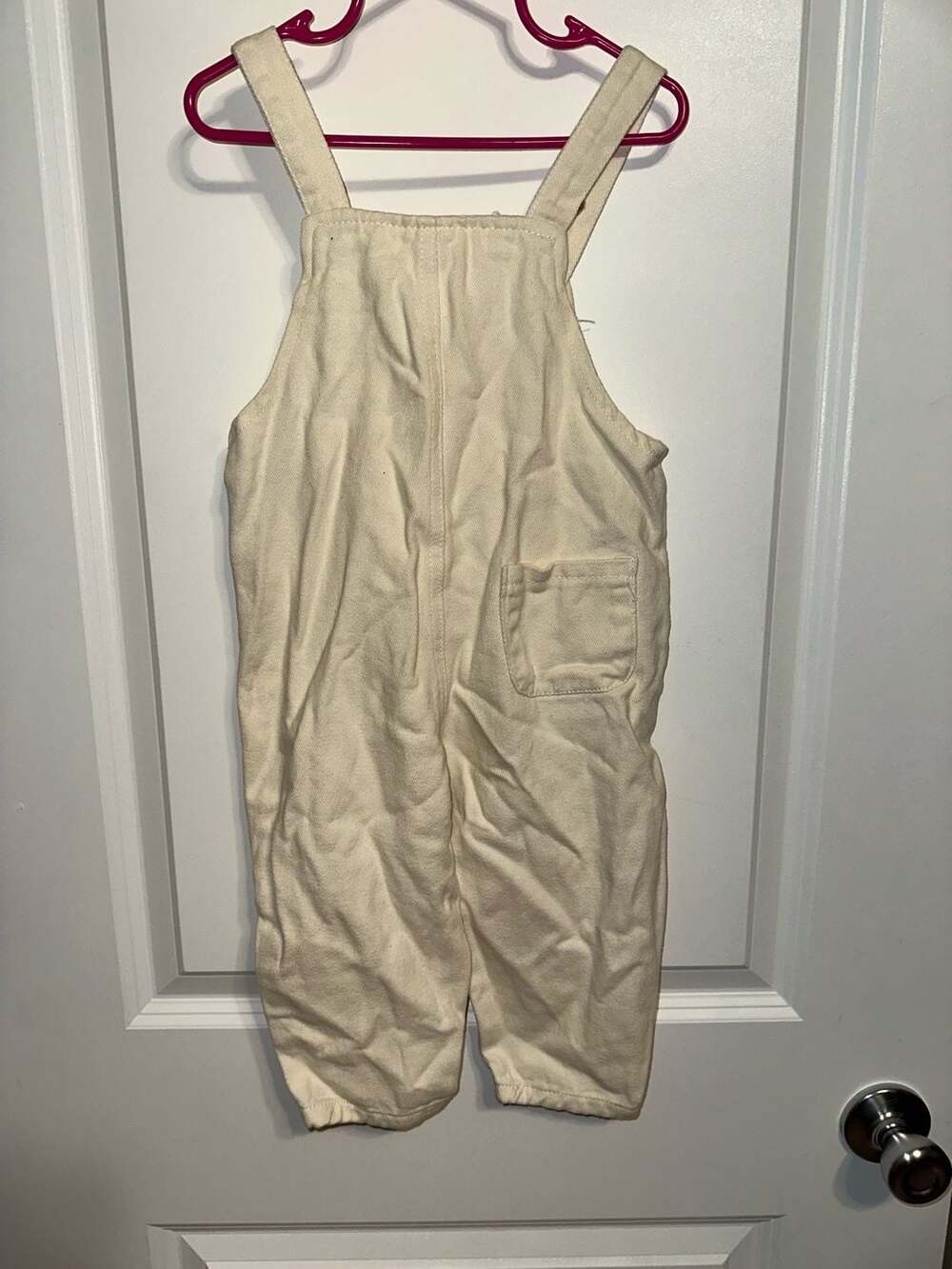 Zara Baby Collection Ecru‎ Twill Bib Overalls - Picture 2 of 2